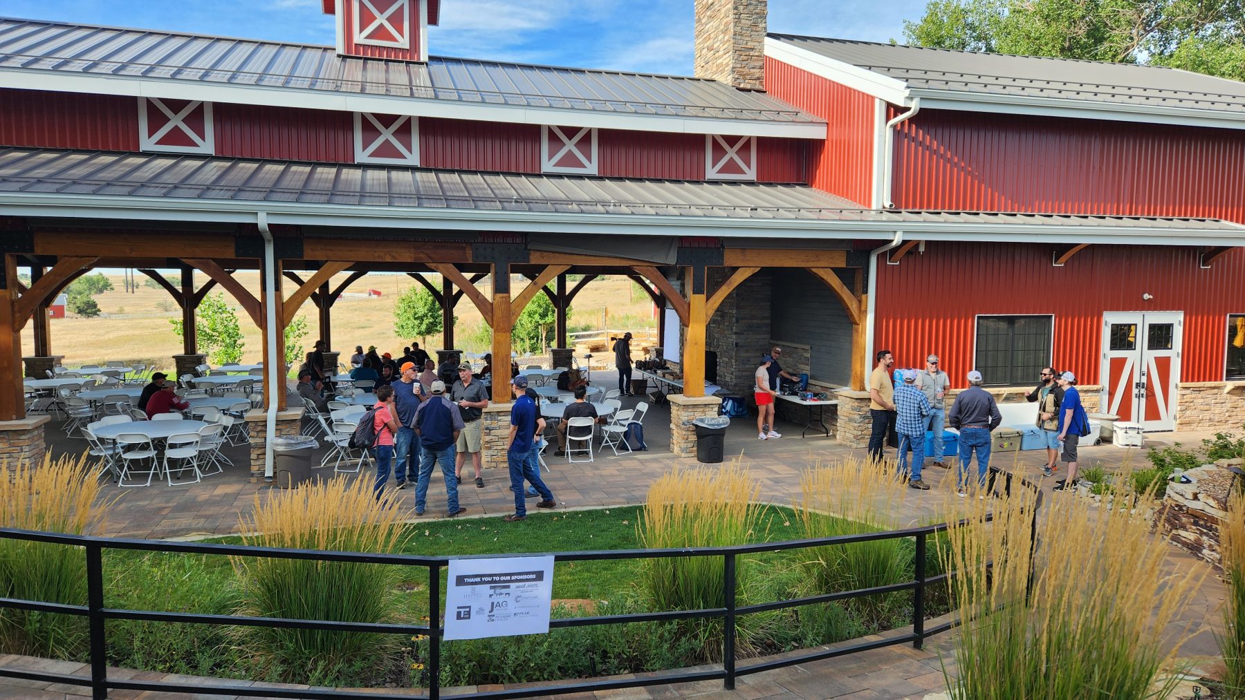 people in front of a building